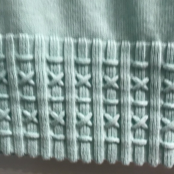 Knitwear Knit light green cyan color Sleeveless Top size M - Picture 9 of 11